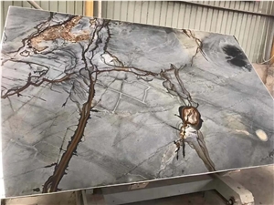 Brazil Imperial Roma Blue Quartzite Slabs Tiles