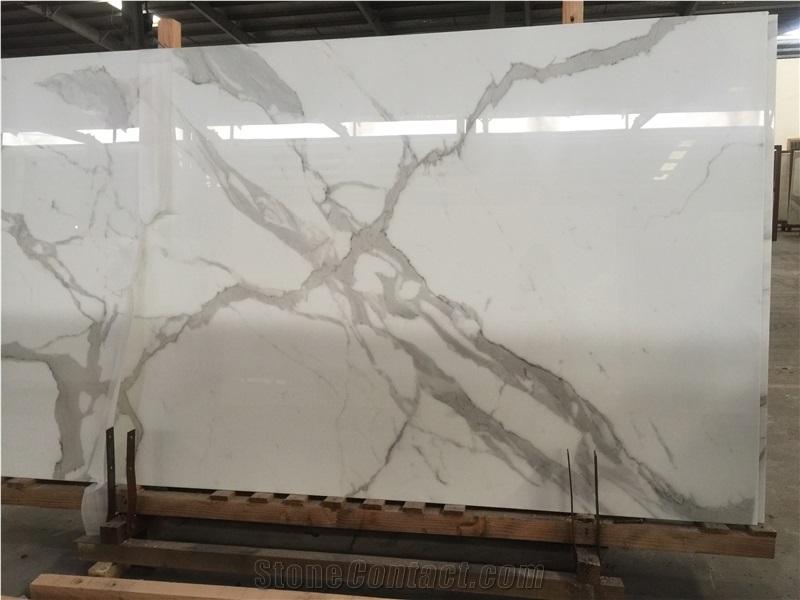 Calacatta Printing Nano Crystalline Stone Slabs