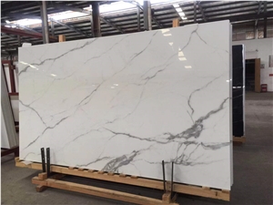 Calacatta Printing Nano Crystalline Stone Slabs