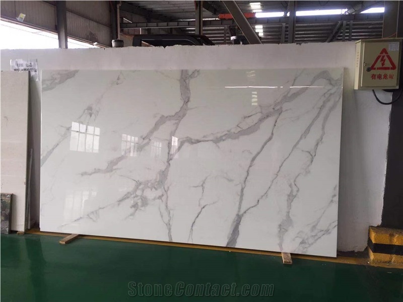 Calacatta Printing Nano Crystalline Stone Slabs