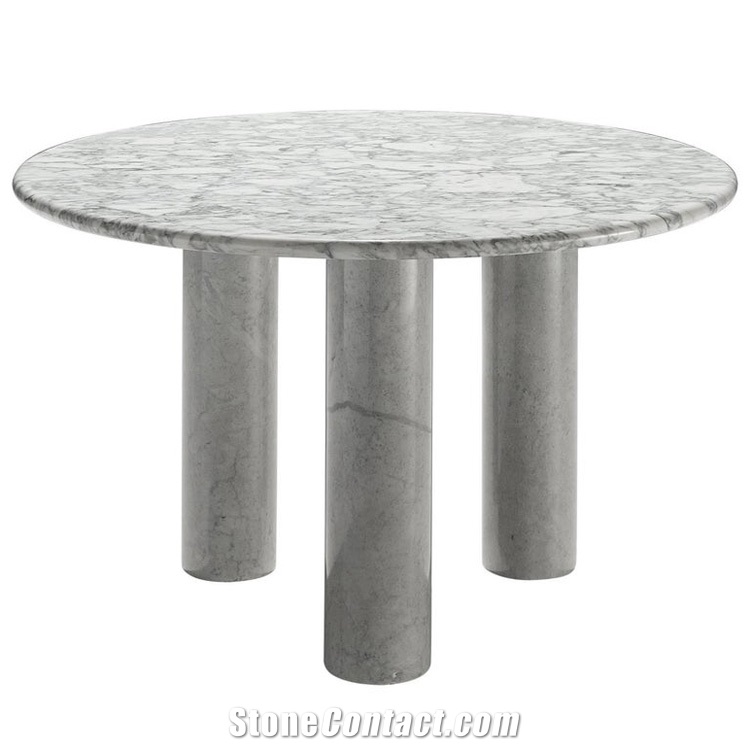 Carrara White Natural Stone Marble Center Table