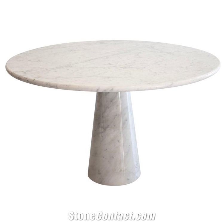 Carrara White Natural Stone Marble Center Table