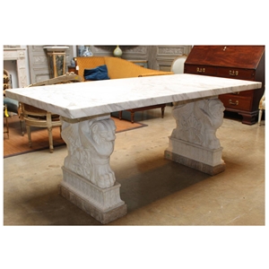 Carrara White Natural Stone Marble Center Table
