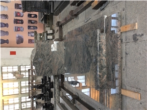 China Juparana Granite European Tombstone Monument