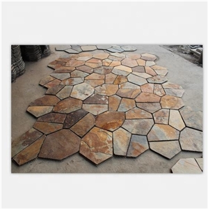 China Slate Tile Flagstone Mat Mesh Stone Tiles