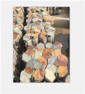 China Slate Tile Flagstone Mat Mesh Stone Tiles