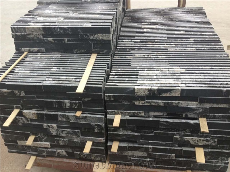 Cosmic Black Granite Culture Stone Panel