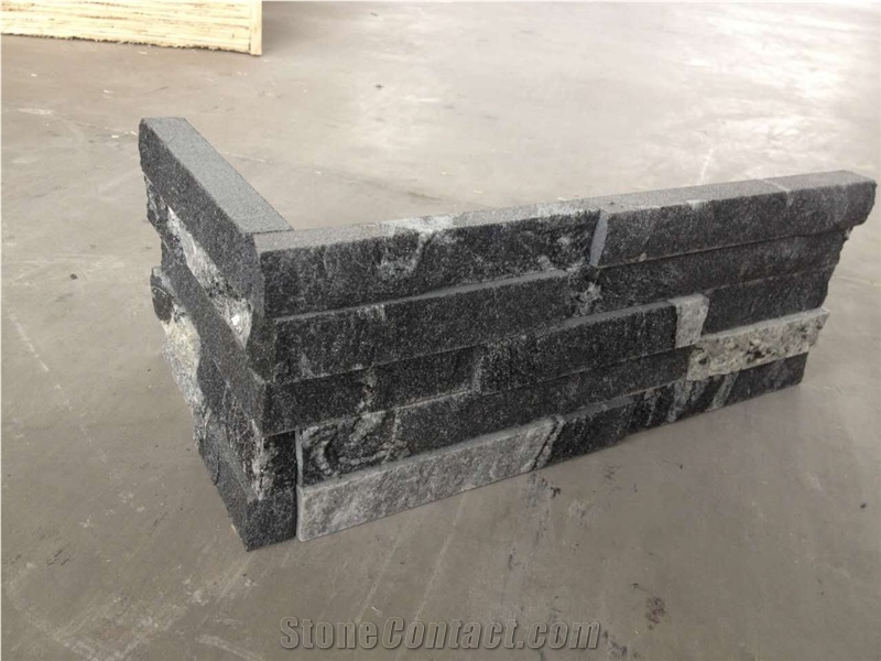 Cosmic Black Granite Culture Stone Panel