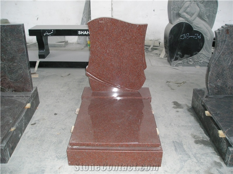 Czech Tombstones Red Granite Monument & Tombstone