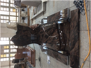 European Style Aurora Granite Tombstone