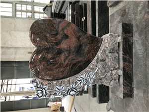 European Style Aurora Granite Tombstone