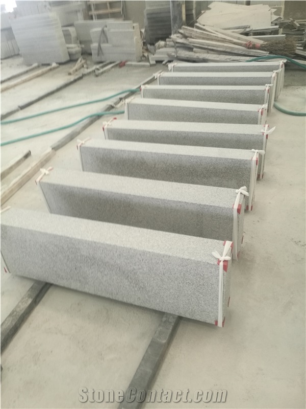G603 Bianco Crystal Granite Six Sides Flamed Curbs
