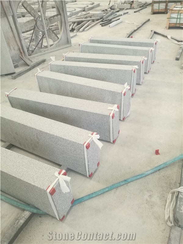 G603 Bianco Crystal Granite Six Sides Flamed Curbs