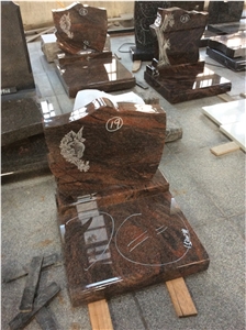 India Aurora Granite Cemetery Upright Tombstone