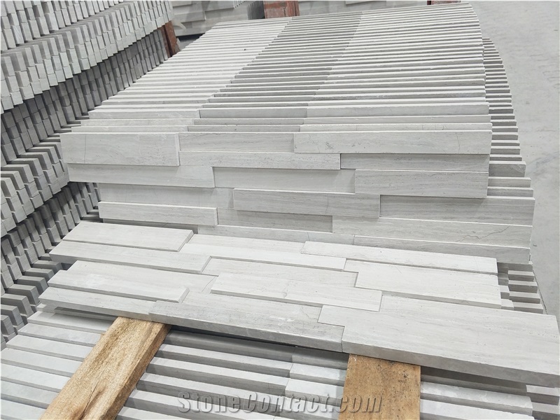 Natural Surface White Wood Ledger Panels