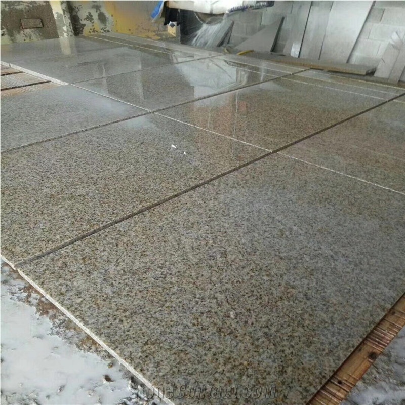 Polished New Giallo Fantasia Granite Slabs