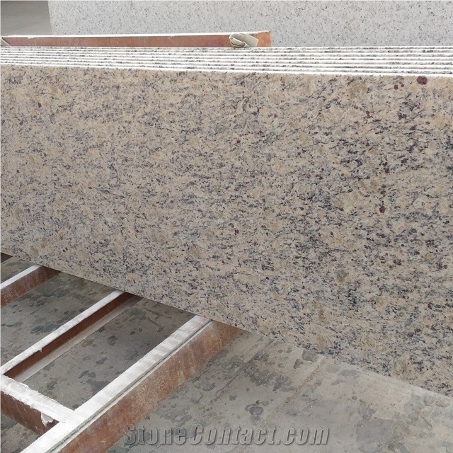 Polished Qingdao Golden Sesame Granite Tiles
