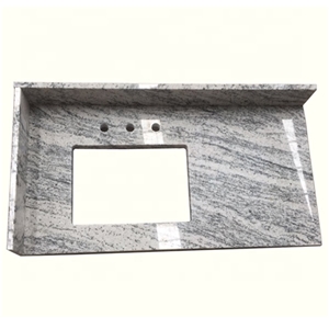 Polished Silver Grey Clouds Granite Countertop