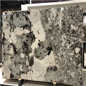 Polished White Glimmer Granite Slabs