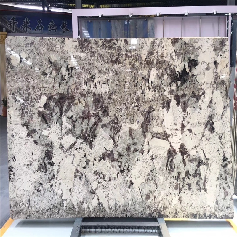 Polished White Glimmer Granite Slabs
