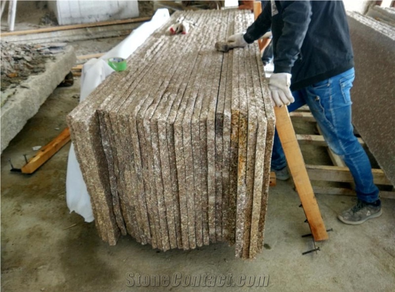 Polished Zhangpu Shrimp Red Granite Slabs