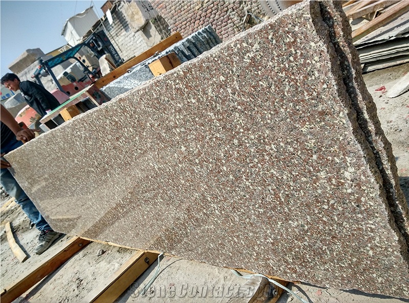 Polished Zhangpu Shrimp Red Granite Slabs