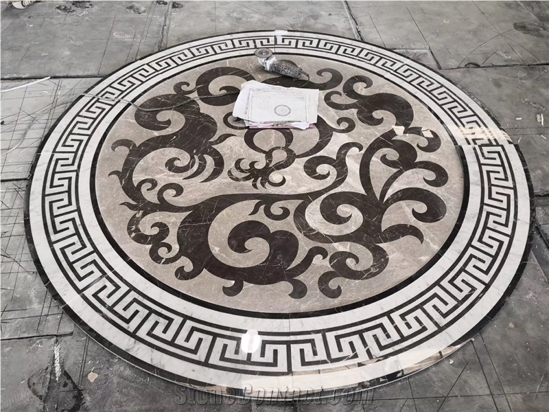 Round Medallion Dark Emperador Ariston for Park