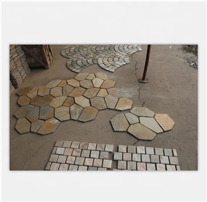Slate Flagstone Interlocking Floor Tiles