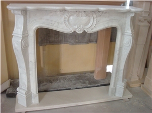 White Marble Fireplace Mantel Sculpture Fireplace