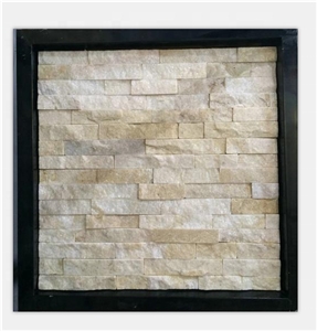 Yellow Quartzite Flat Flexible Stone Veneer