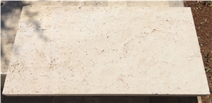 Ivory Cross Cut Travertine Dropface Pool Coping