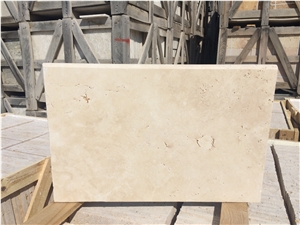 Ivory Cross Cut Travertine Honed Bullnose Pool Coping