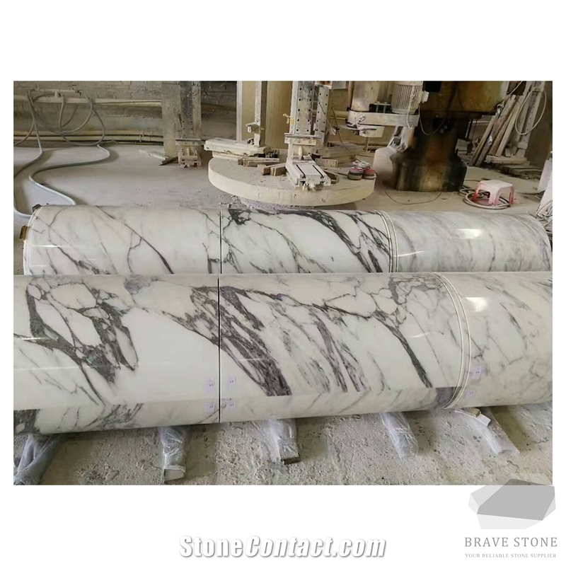 Arabescato Marble Column Pillar