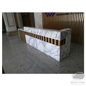 Arabescato Marble Reception Countertops Arabescato Marble Reception Countertops