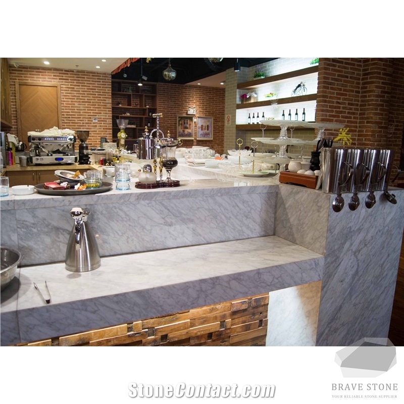 Carrara White Marble Vanity and Countertop