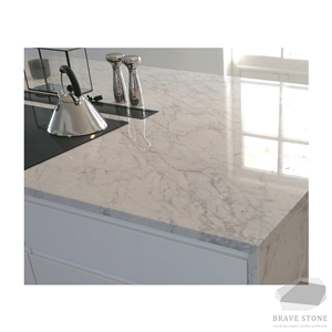 Carrara White Marble Vanity and Countertop