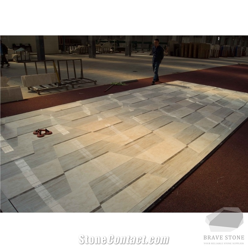 Eurasian Wood Grain Marble Tiles and Slabs