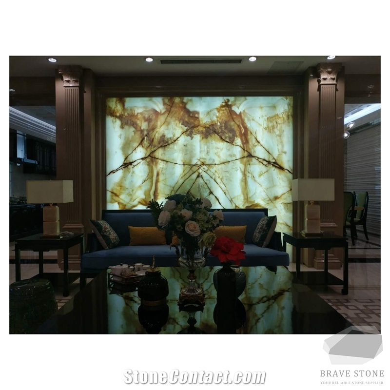 Green Onyx Tiles Slabs and Step Stairs