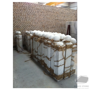 Guangxi White Marble Railing Balusters