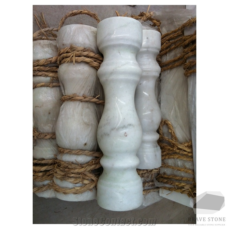 Guangxi White Marble Railing Balusters