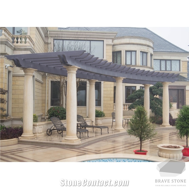 New Jura Beige Marmo Limestone Column