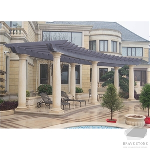 New Jura Beige Marmo Limestone Column
