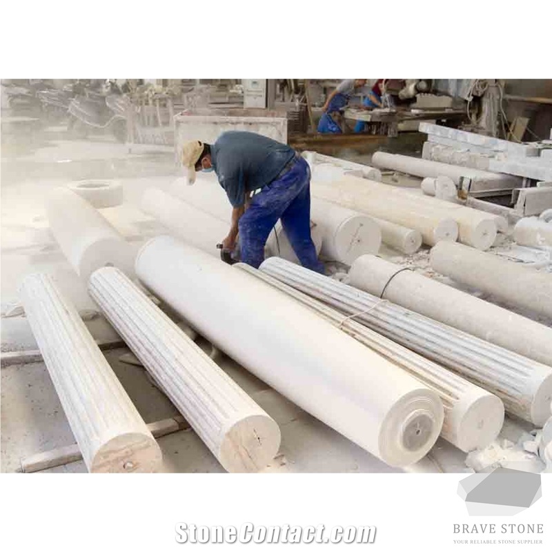 New Jura Beige Marmo Limestone Column