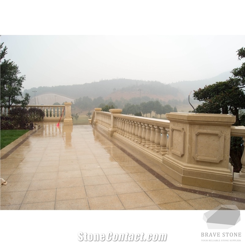 New Jura Beige Marmo Limestone Railing