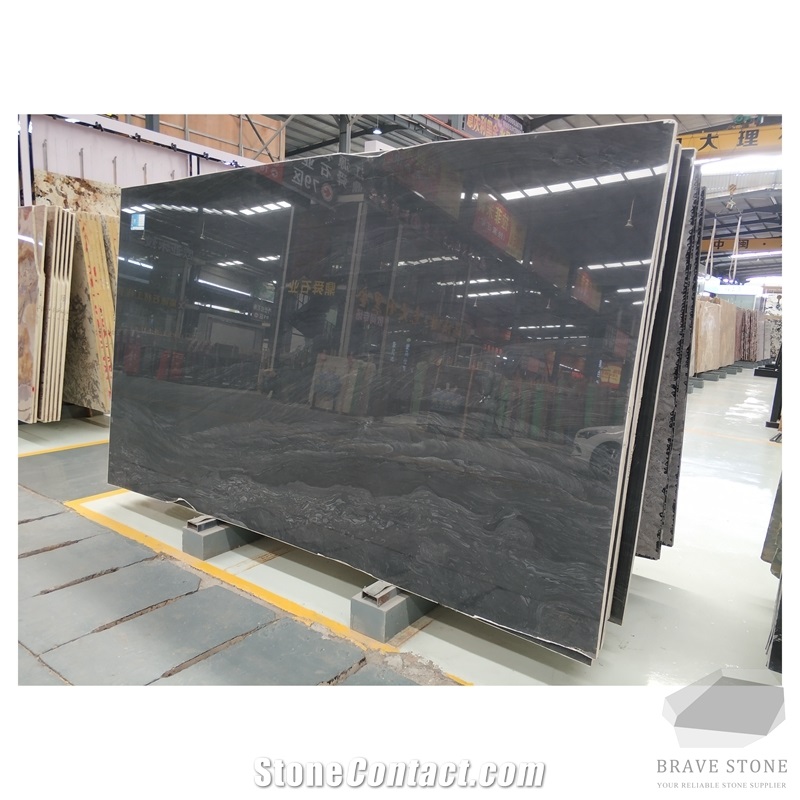 Piano Anthracite Black Granite Tiles and Slabs