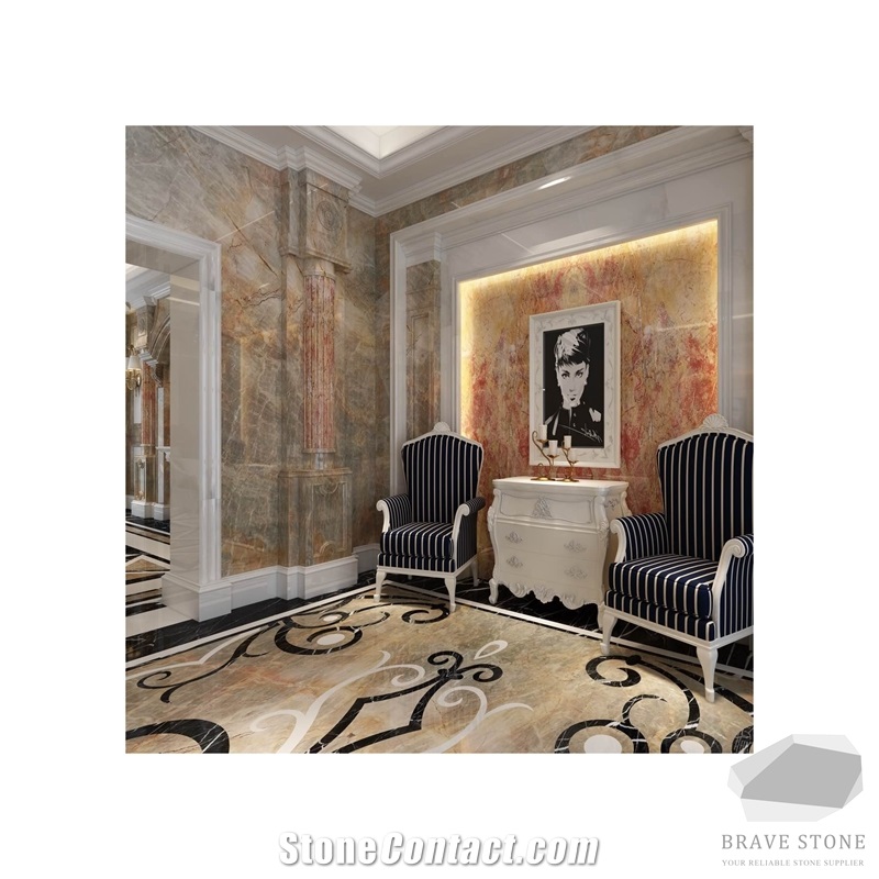Van Gogh Emperor Marble Column Pillar