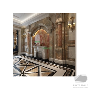 Van Gogh Emperor Marble Fireplace
