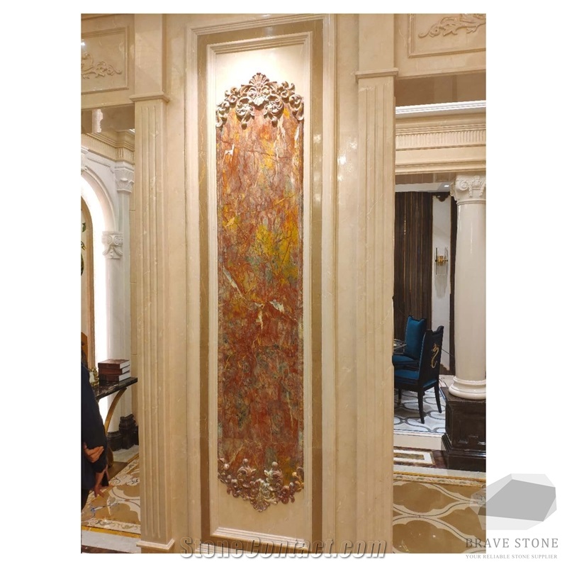 Van Gogh Emperor Marble Fireplace