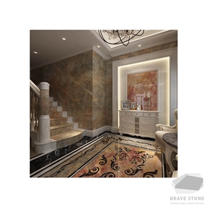 Van Gogh Emperor Marble Step Stairs