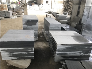 Honed Black Basalt/Black Hole Andesite Tile